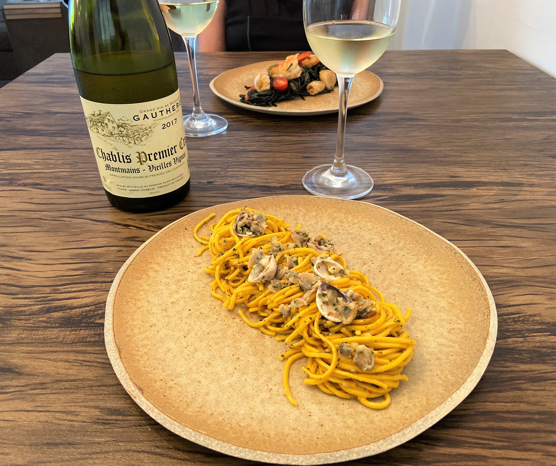 Macarrão vôngole vinho