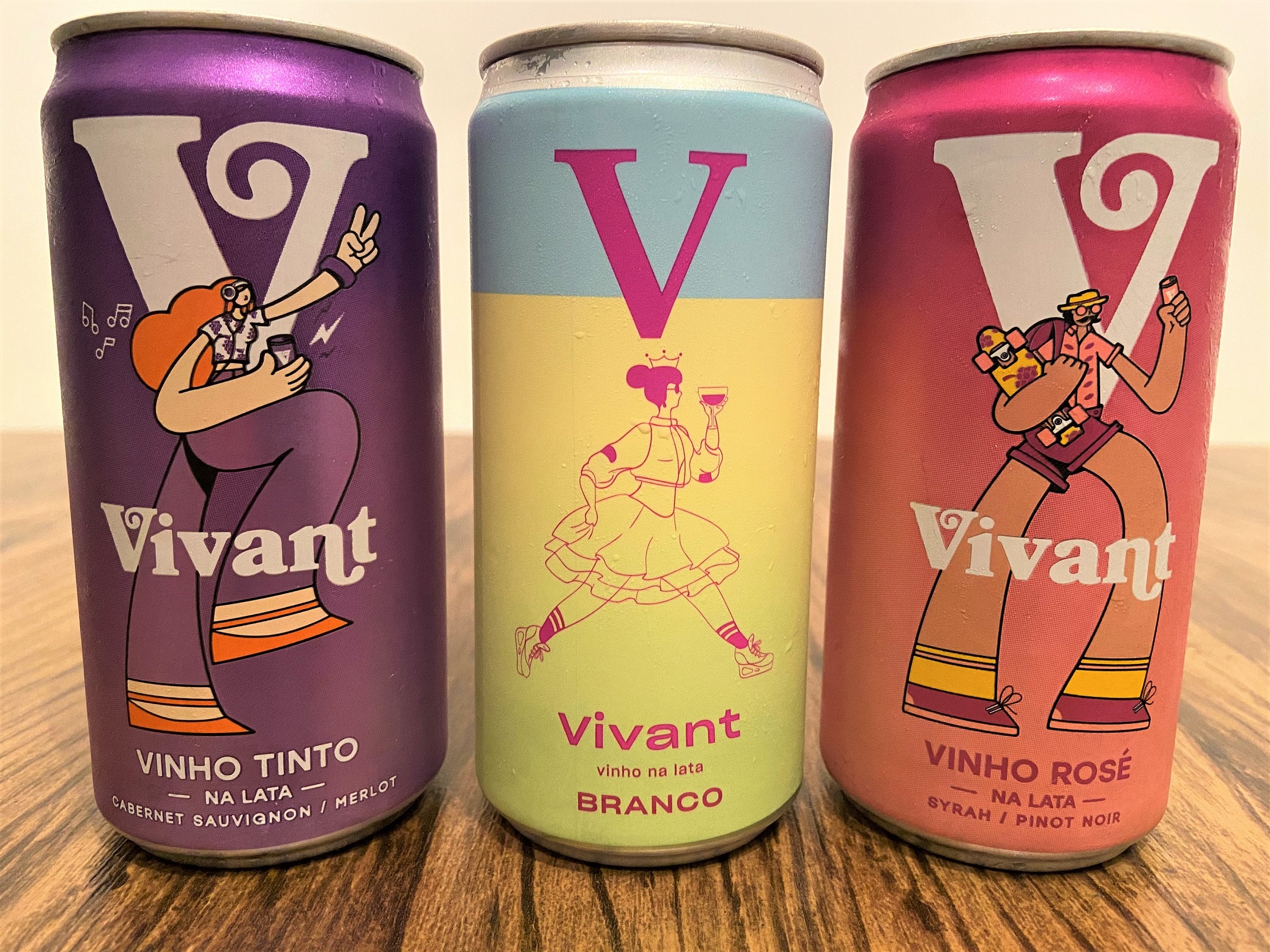 Vivant vinho na lata