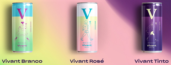 Vivant vinho na lata